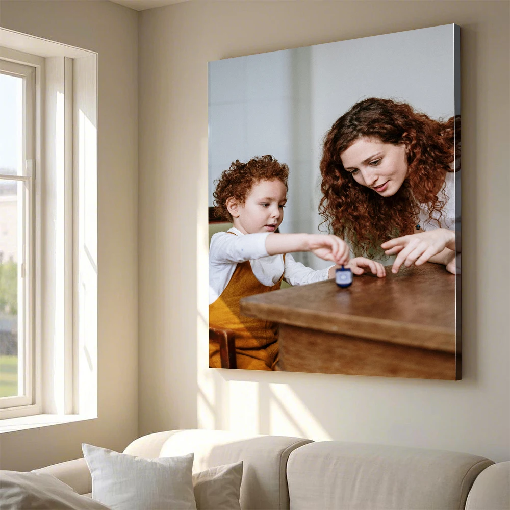 1 قطعة صورة مخصصة مع إطار DIY أو ملصق بدون إطار، طباعة قماشية مخصصة لعيد الفصح، لوحة معلقة قابلة للتخصيص