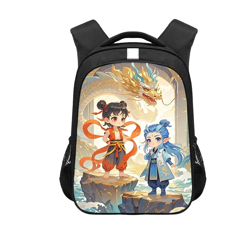 

Kids Ne Zha School Backpack Boys Girls Back to School Bookbag Classic Durable Daily Knapsack for Student