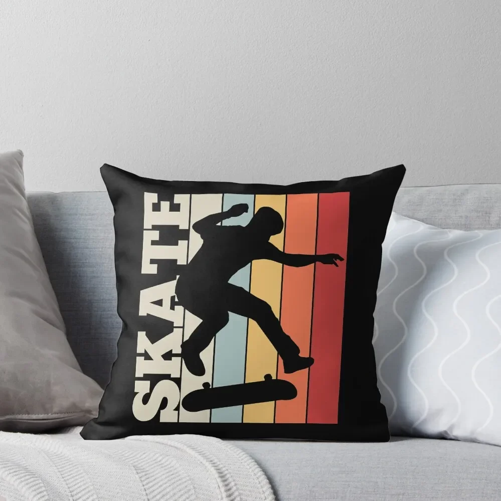 

Skate Skateboard Skateboarding Retro Throw Pillow autumn pillowcase Cushions