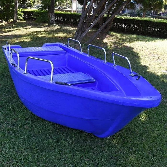 10 Persons 4.3m Solid High Density Pe Plastic Large Fishing Boat For Sea Water Used