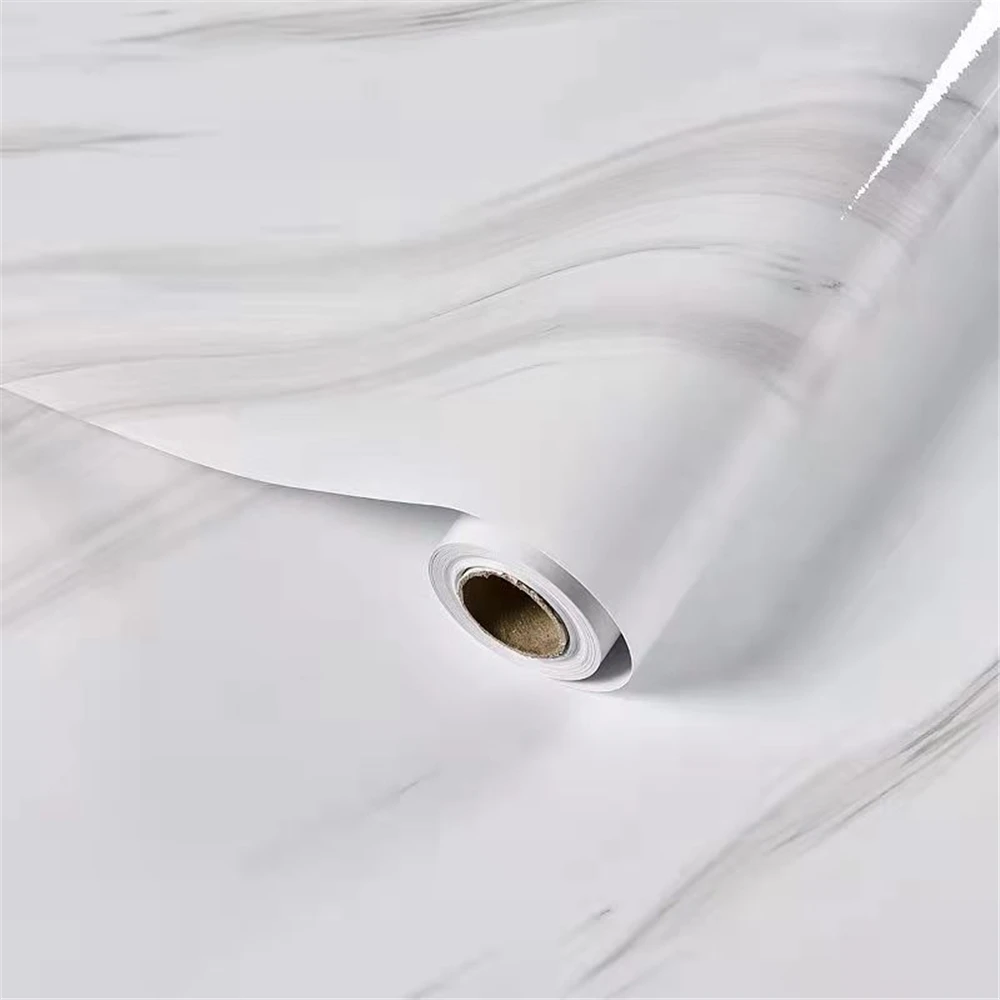 40/50/60/70/80cm Width Marble Wallpaper Roll PVC Self Adhesive Oilproof Waterproof Wall Stickers for Kitchen Upgrade Easy Remove