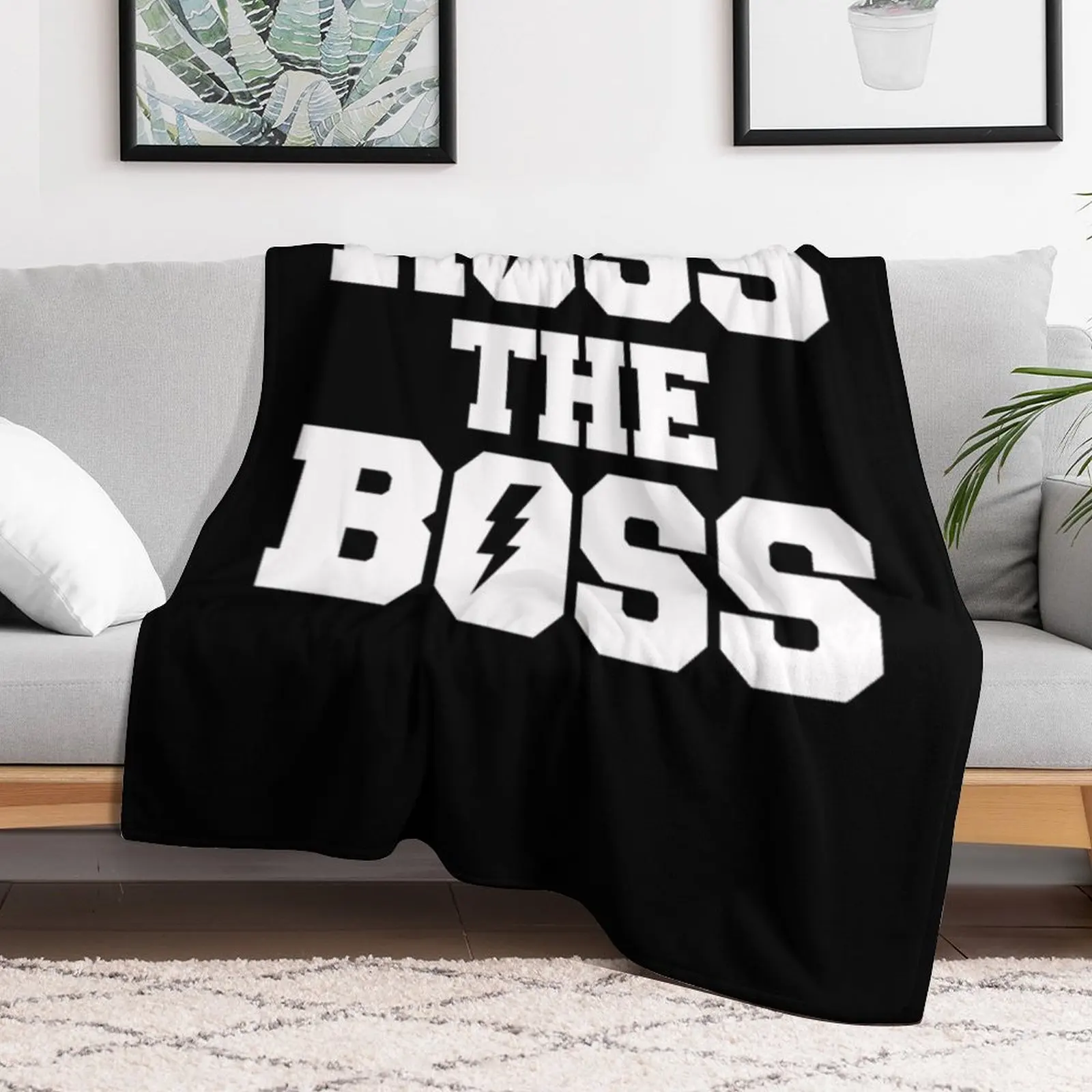 COLTON ROSS THE BOSS Essential T-Shirt Throw Blanket Foldable Soft Warm Blanket for Outdoor Use