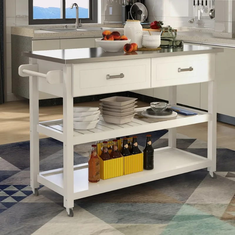 European panel furniture white stainless steel countertop dining car Europe and America