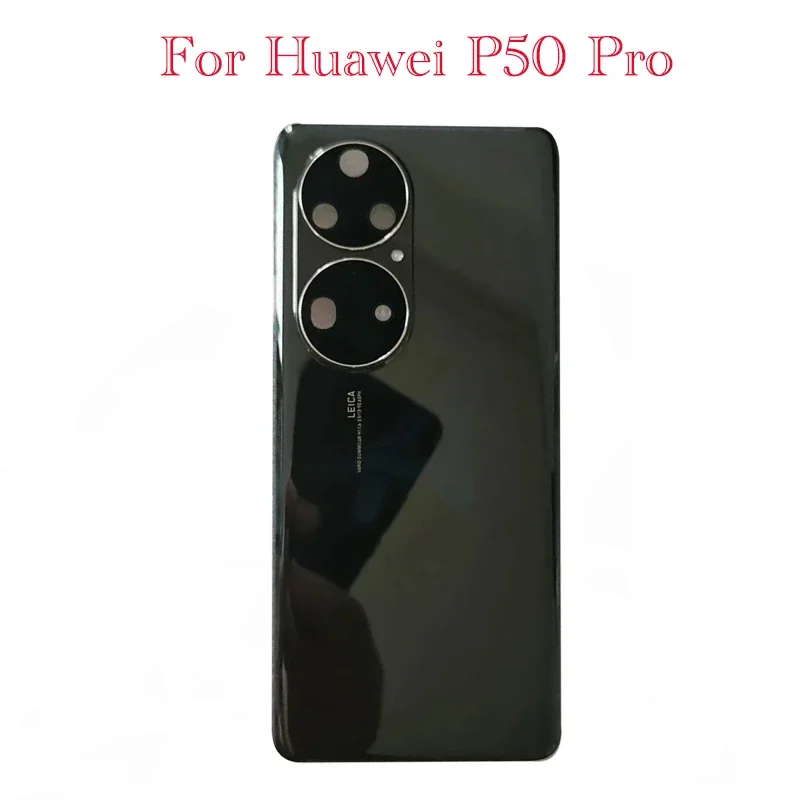 NEW For Huawei P50 Pro Back Battery Cover Glass Housing Case Door Rear With Frame Camera Lens with Sticker Replacement