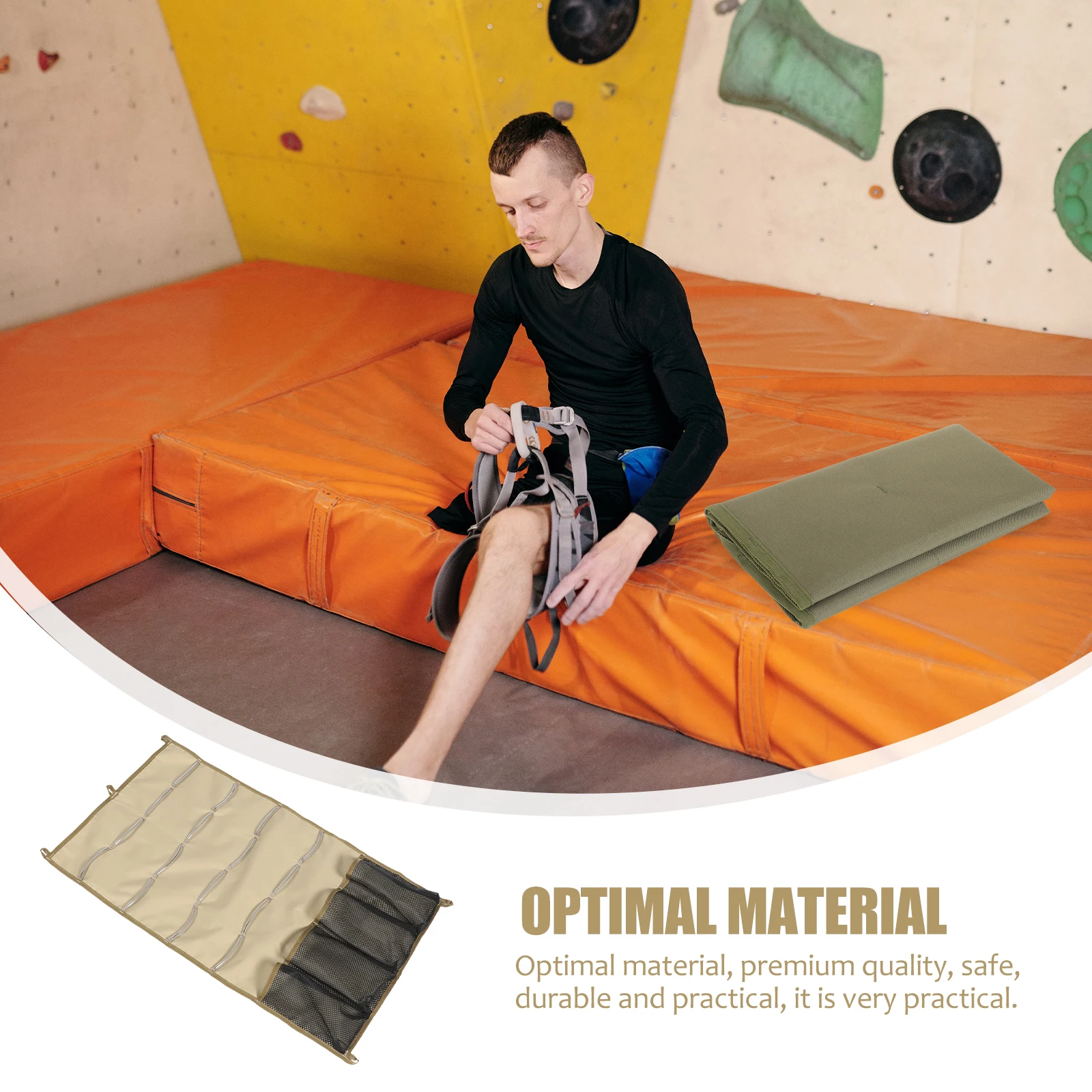 

Rock Climbing Storage Bag 600D Polyester Gear Hooks ganizer Hanging Camping Outdoor Tools Multi Function Wall Practical Durable