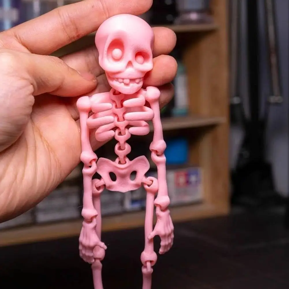 Poseable الهيكل العظمي مغناطيس الثلاجة ثلاثية الأبعاد مطبوعة الهياكل العظمية البشرية القوطية مع المفاصل المنقولة مغناطيس الثلاجة ملصق الثلاجة مفصلي