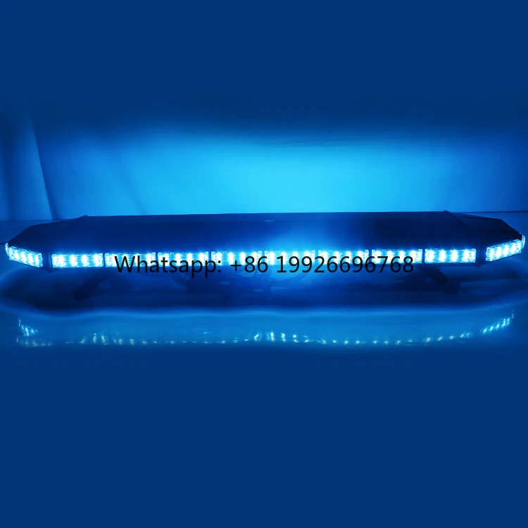 

12 Volt Blue LED Light Bar Emergency Rooftop Safety Flashing Lightbar for Trucks 4x4 Ambulances 47 Inches New