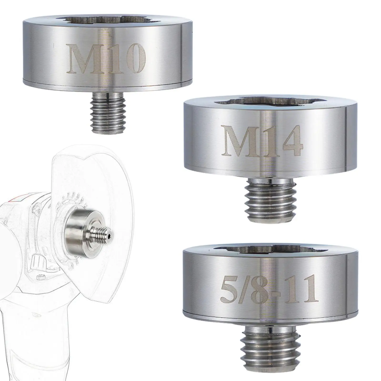 

Angle Grinder Adapter Stainless Steel Thread Easy Installation Connector for