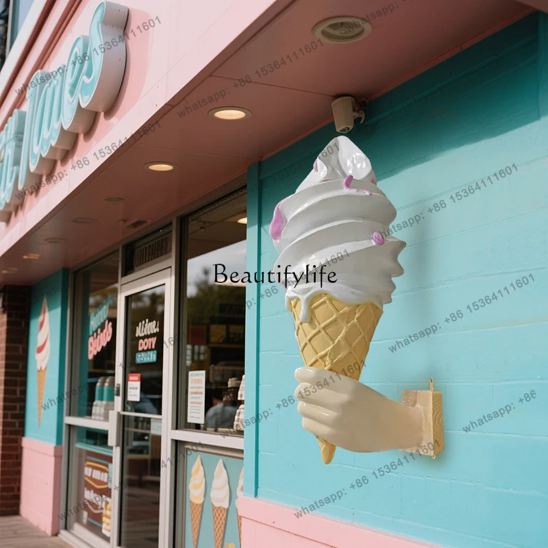 

56Wall-mounted ice cream sculpture ornament luminous ice cream model