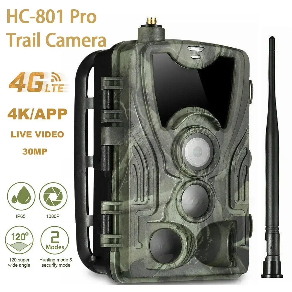 HC-801ULtra 4G Outdoor Hunting Camera 940nm Infrared LEDS 4K Video 36MP Supports FTP Mode Wildlife Surveillance Waterproof