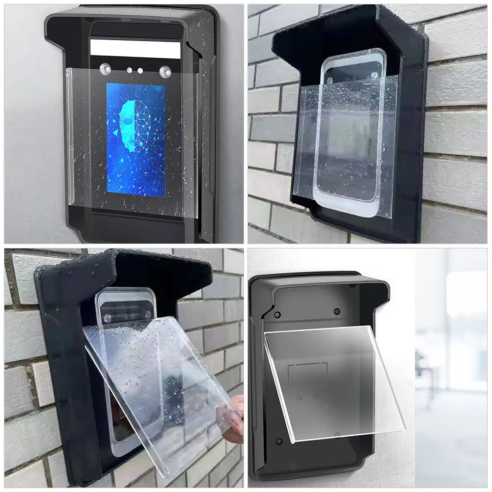Heavy Duty Doorbell Cover Waterproof Sunproof Cold Resistant Outdoor Door Bell Protector for Fingerprint Machine Door Entry