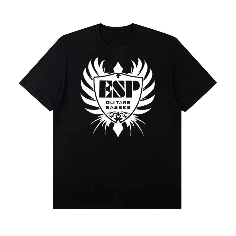 

Мужские футболки с короткими рукавами ESP для электрогитары и бас-гитары, костюмы для выступлений рок-группы, тренировочные футболки