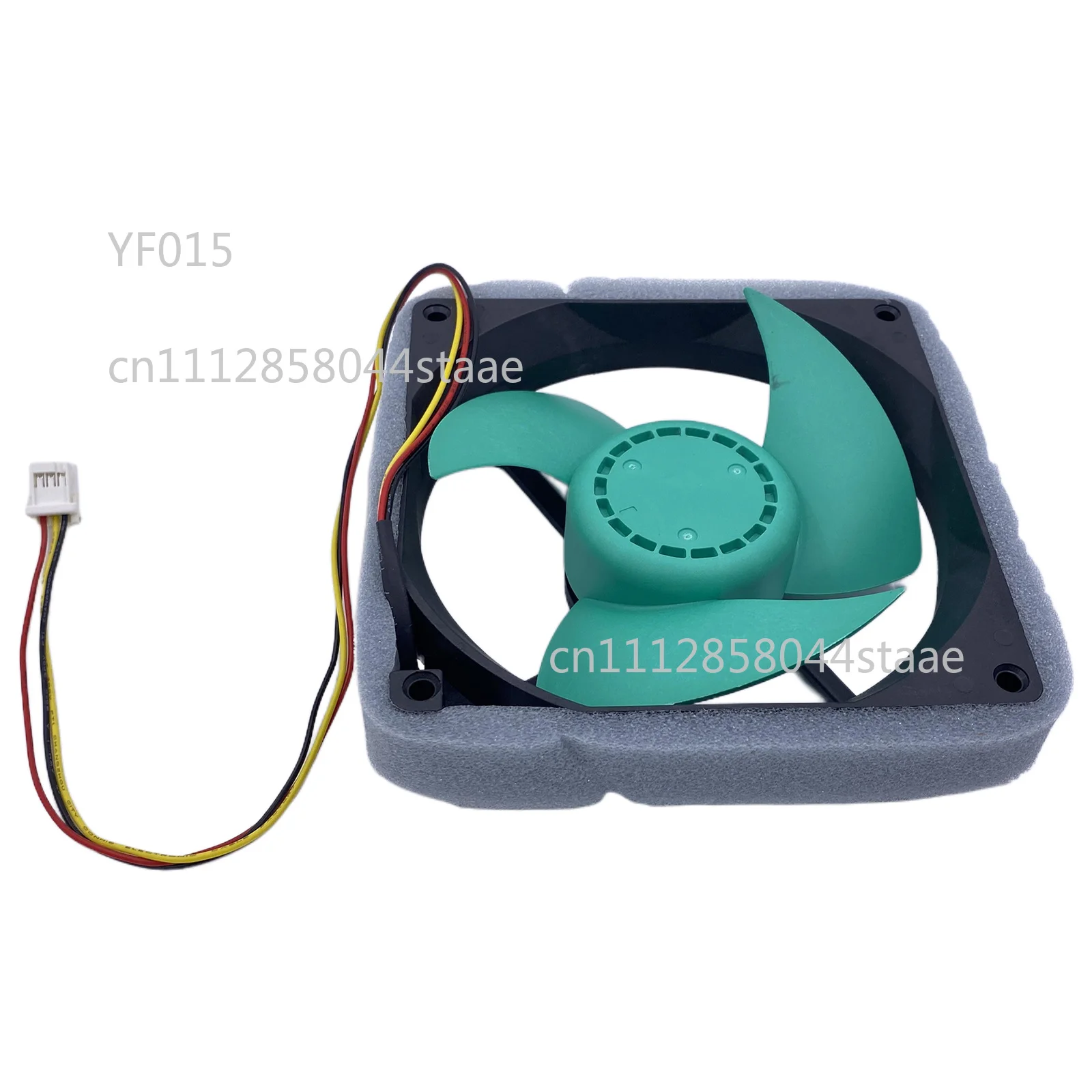 DC12V 0.23A Square Cooling Fan With Green Fan Blade Refrigerator Freezer Replacement Parts