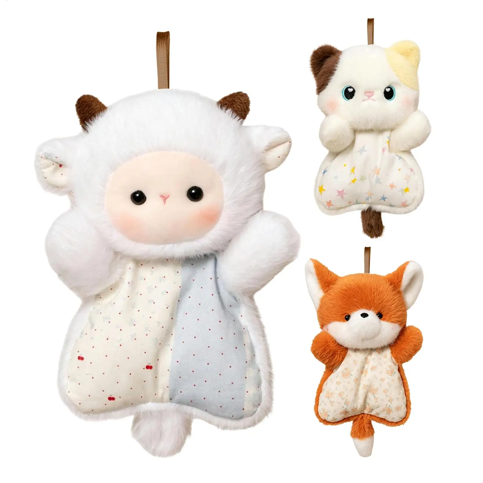 Plush Keychain Cute Stuffed Animal Pendant Kawaii Bean Bag Stress Relief Toy Backpack Charm Stress Relief Gift for Bag Car Decor