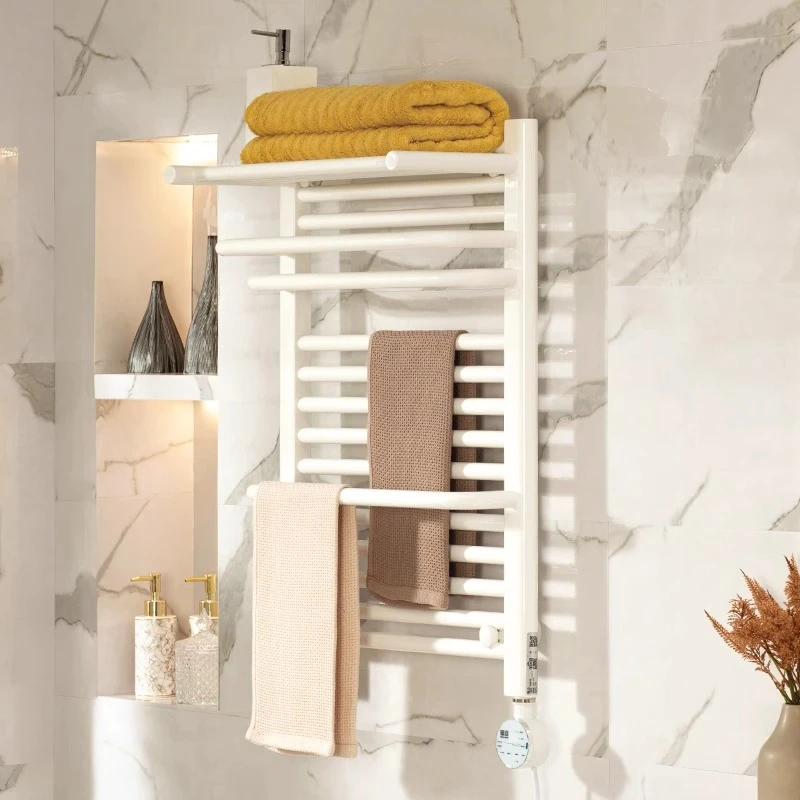 

Carbon fiber intelligent electric towel rack household bathroom heating drying towel rack