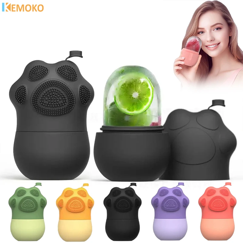 Cubo de hielo de silicona para belleza Facial, bola de hielo para Lifting, masajeador Facial, rodillo para contornear los ojos, tratamiento Facial, reducir el acné, herramienta para el cuidado de la piel