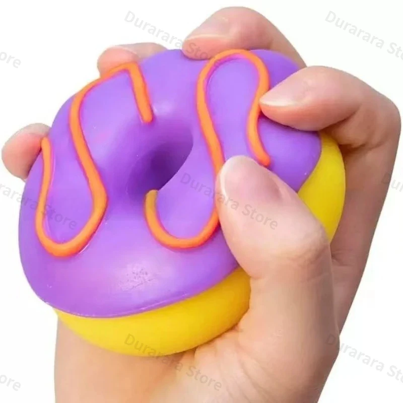NeeDoh Dippin Dazzler Egg Donut prank stress relief toy soft glue vinyl squeeze toy Slow Rebound Pinch Ornament Relaxation view 3