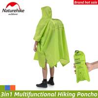 Naturehike 3 in 1Multifunction Raincoat Portable Hiking Rain Poncho Folding Raincoat For Rainproof Mat Tent Camping