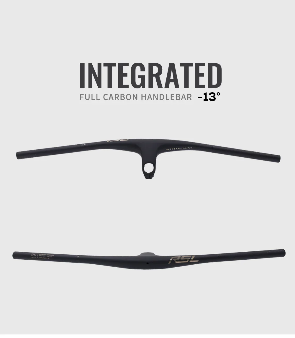 RSL 13 Grad Integrierter MTB Carbon-Cockpit T1000 Mountainbike-Lenker XC Flat Bar mit Vorbau Fahrradzubehör 750mm – Detail 7