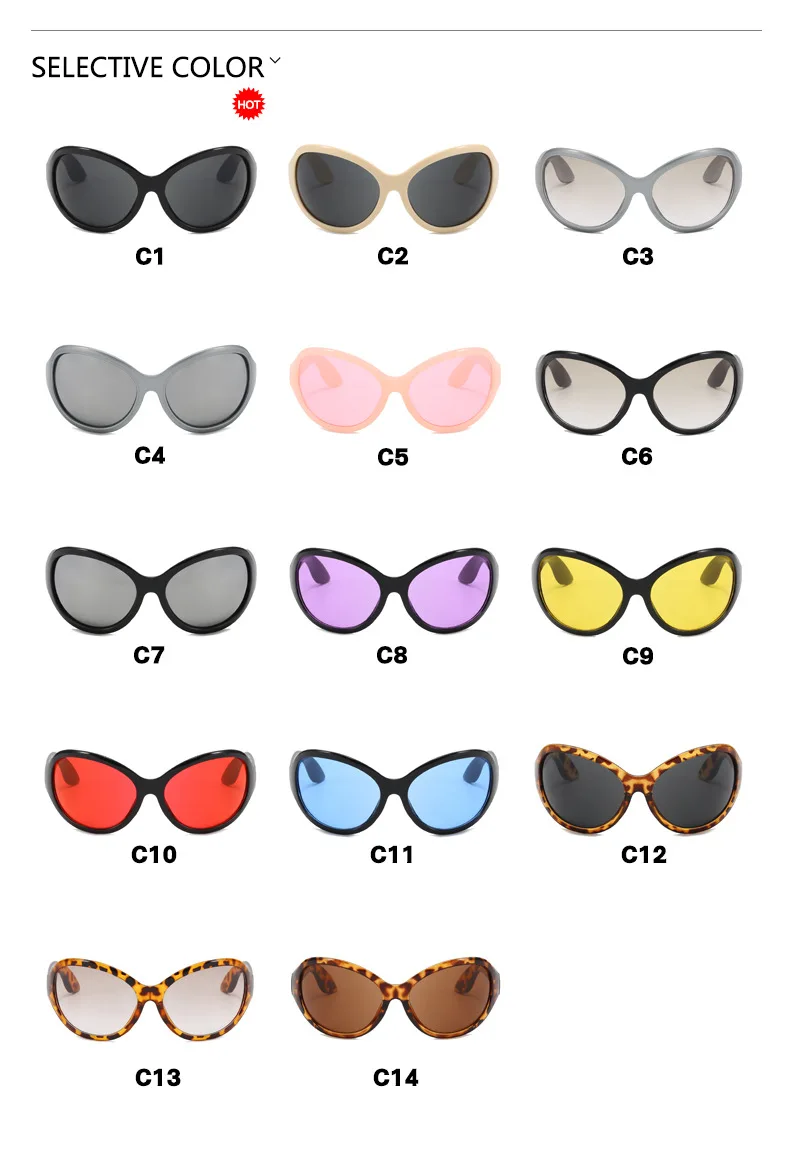 DOHOHDO UV400 Modische unregelmäßige runde Sonnenbrille für Damen und Herren, Vintage-Designer-Sonnenbrille für Damen, trendige Damen-Sonnenbrille – Detail 6