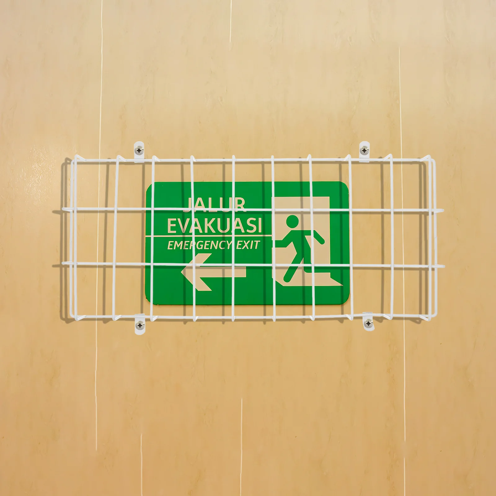 Eenvoudig te installeren Exit Sign Cage Guard Commerciële noodverlichtingbeschermer Minimalistisch ontwerp Exit Sign Cage Noodverlichting Guard