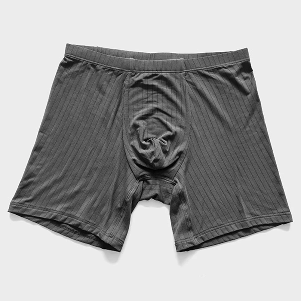 Men Modal Underwear Long Lenth Contton Panties Middle Waist Pouch Ultra-soft Elasticity Briefs Solid Shorts Lingerie