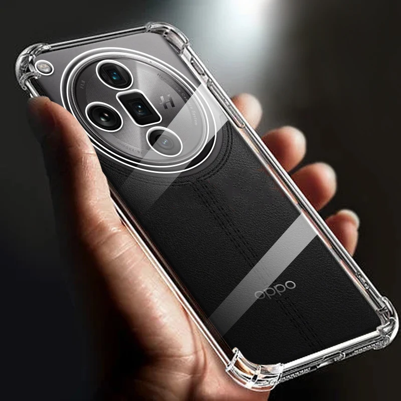 

Thickened Airbag Shockproof Clear Soft Tpu Phone Cases 6.82" For Oppo Find X7 Ultra case 5G Transparent Back Cover PHY110 Funda