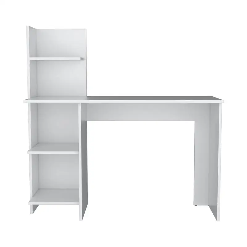 Writing Desk with Four Shelves, Modern Design for Home Office or Study