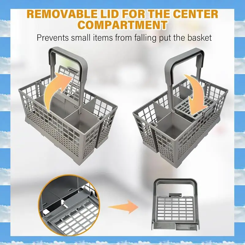 

Корзина для столовых приборов A11I для посудомоечной машины (9,64 х 5,31 х 5 дюймов) для Whirlpool, , Maytag, Kitchenaid, Kenmore