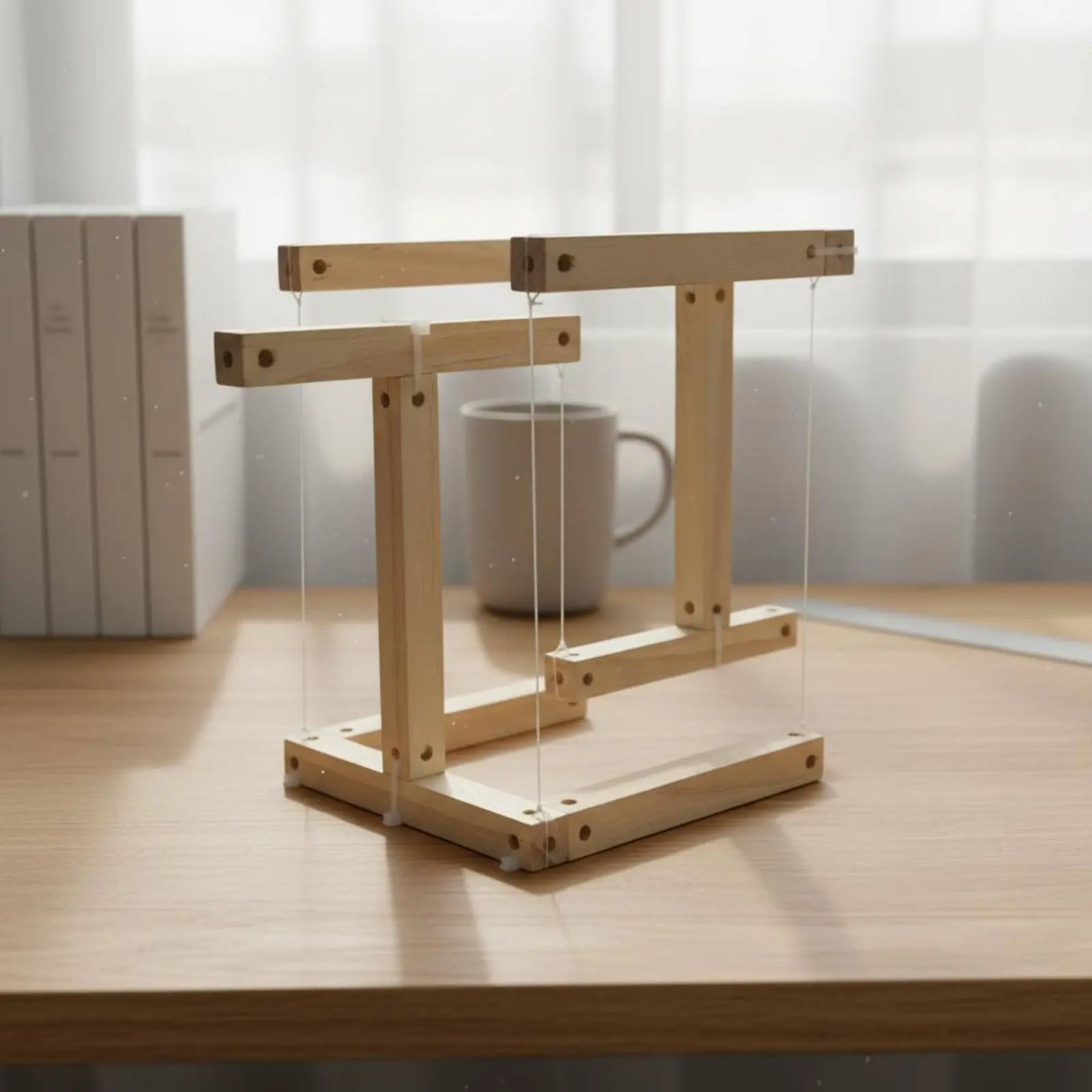 

Tensegrity Desk Toy Science Education Tensegrity Desk Ornament String Balance Sculpture Imaginative Design for Children