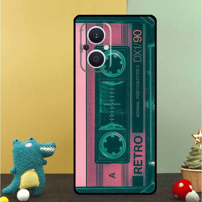 حافظة شريطية ريترو VHS لهاتف OPPO Reno 13 F 11F 11 12 8T 7 8 10 Pro OPPO Find X8 X6 Pro X3 X5 Lite غطاء شل