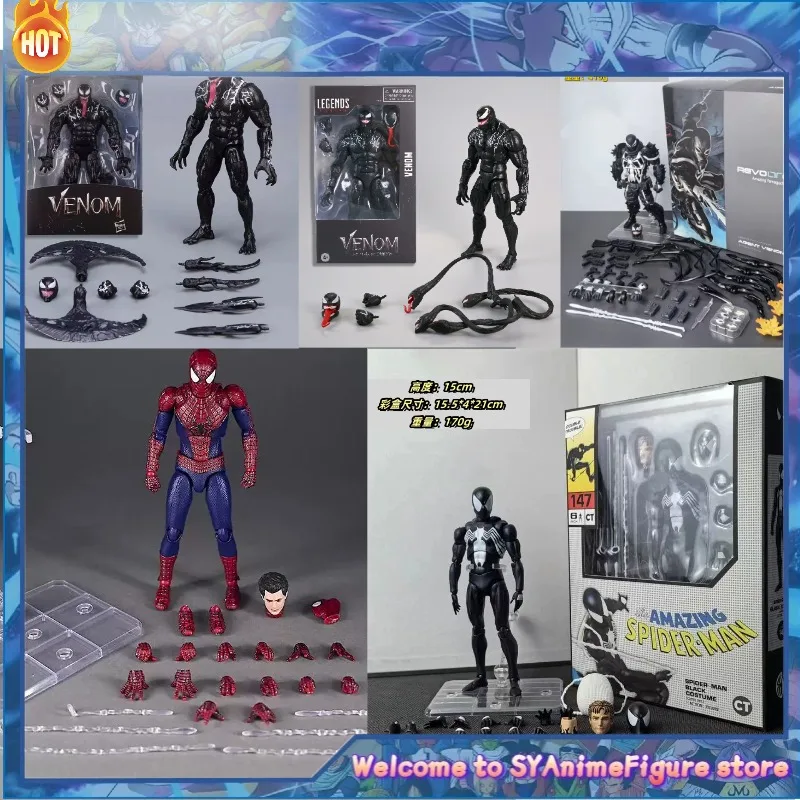 

In Stock Avengers Venom Spider-Man Symbiote Movable Figure Model Ornament Toy Comic Version Peter Parker