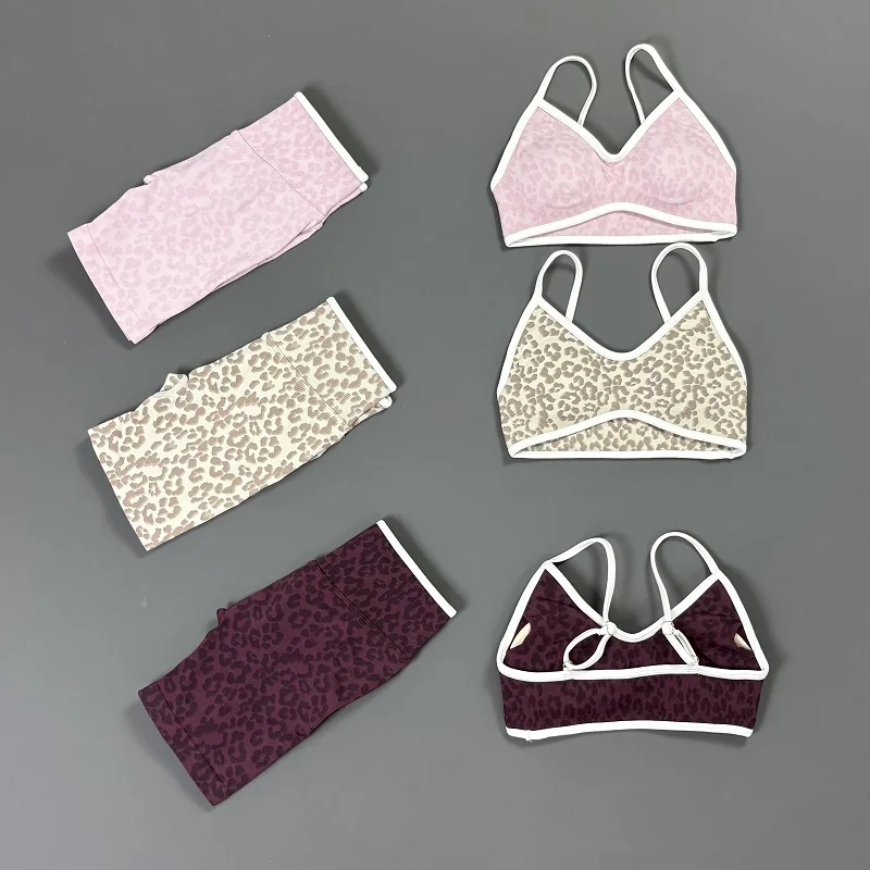 Women 2 Piece Contrastline Yoga Set Seamless Sports Bra Tummy Control Butt Lifting Biker Shorts Gym Pilates Training Sets