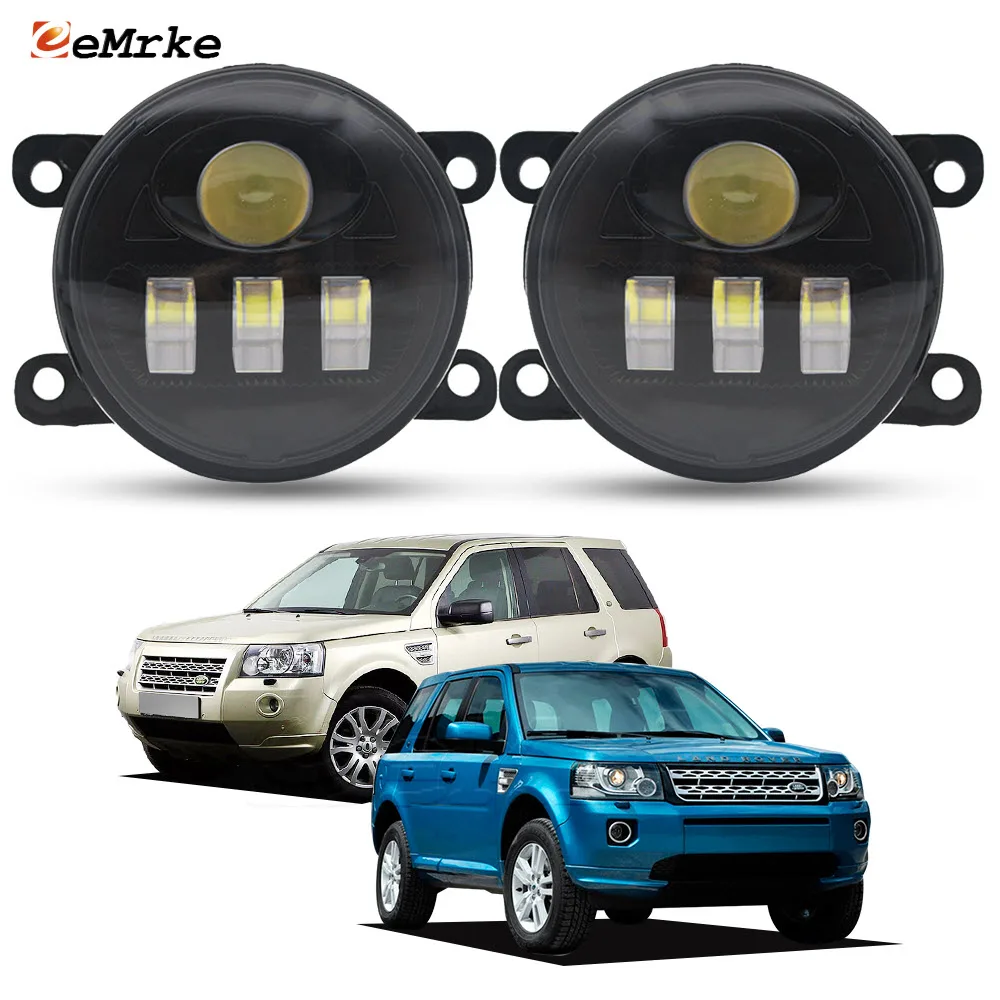 Upgrade Led Car Fog Lights Assy PTF with Lens DRL Lamp for Land Rover Freelander 2 / LR2 L359 2006~2015 Daytime Running Light