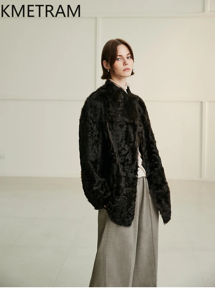 เสื้อแจ็คเก็ตขนแกะหนังแท้สองด้านขนสัตว์แท้ธรรมชาติ Xiaohu สำหรับผู้หญิง เสื้อโค้ทขนสัตว์แท้แบบกลับด้านได้ เสื้อแจ็คเก็ตหนังฤดูหนาว เสื้อผ้าผู้หญิง 2025