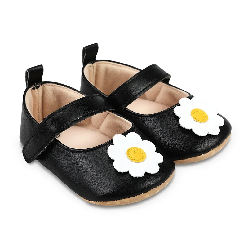 Sapatos antiderrapantes para bebê e criança, sapatos de sola macia com design retro flor, moda casual sapatos para a primavera e o verão