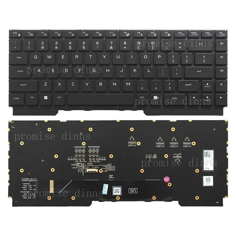 M   for Dell Alienware M17 R5 P130F P130F001 US Keyboard Per-key RGB Backlit
