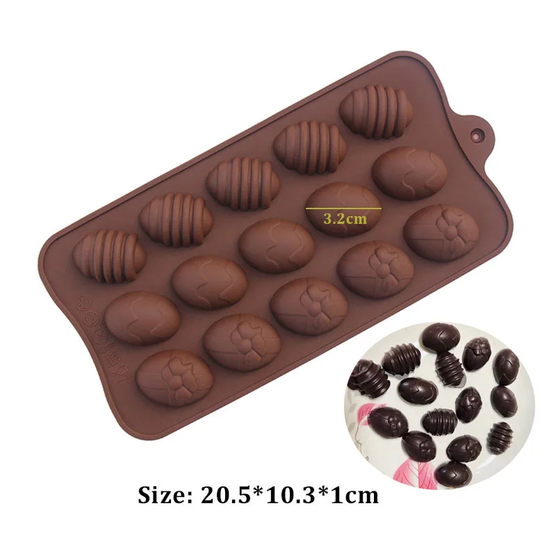 Easter Egg Shape Silicone Mold Chocolate Candy Mould Resin Plaster Clay Molds