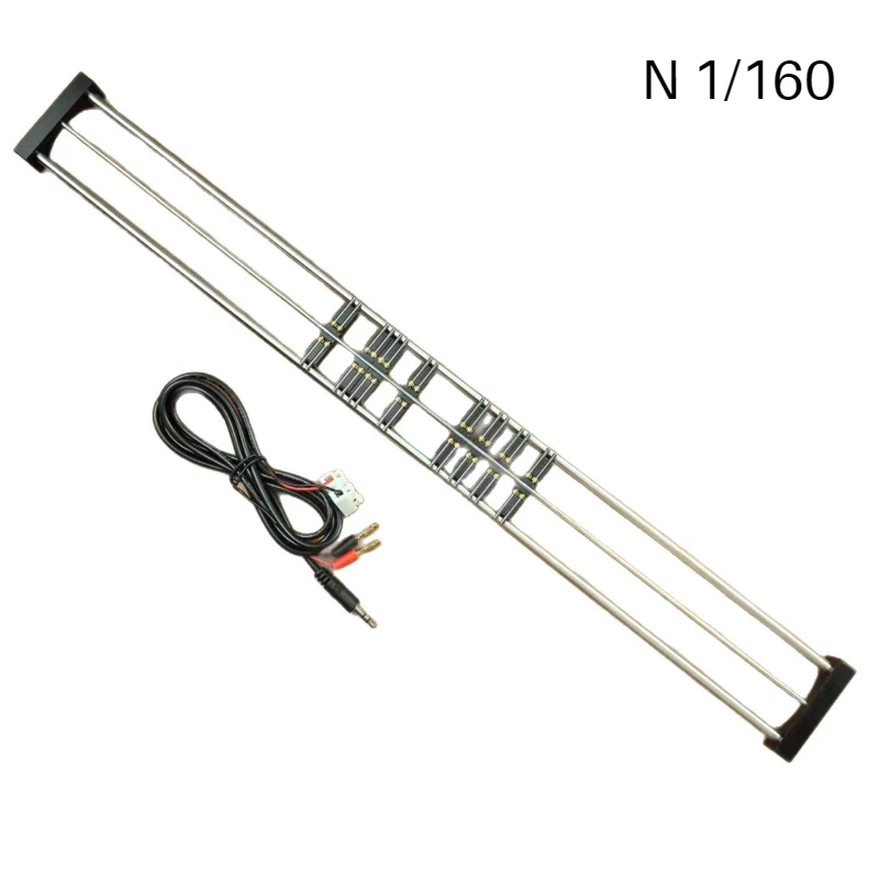 HO Scale 1/87 / N Scale 1/160  50cm Train Running Track with Bearings Train Roller Test Stand Track Accessories