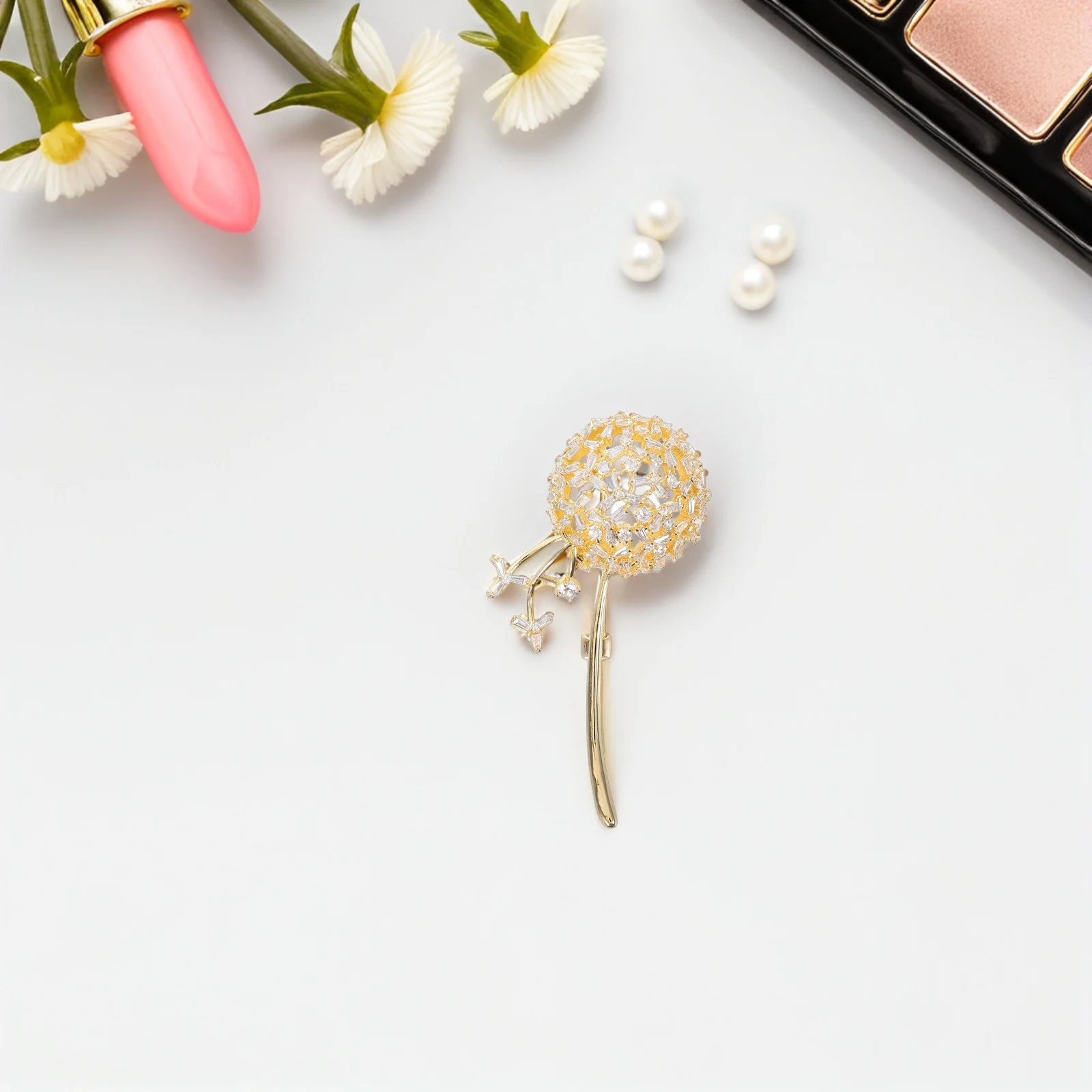 

Zirconia Brooch Pin Anti-Slip For Women Dress Shirt Cardigan Sweater Shawl Clip Clothing Accessory