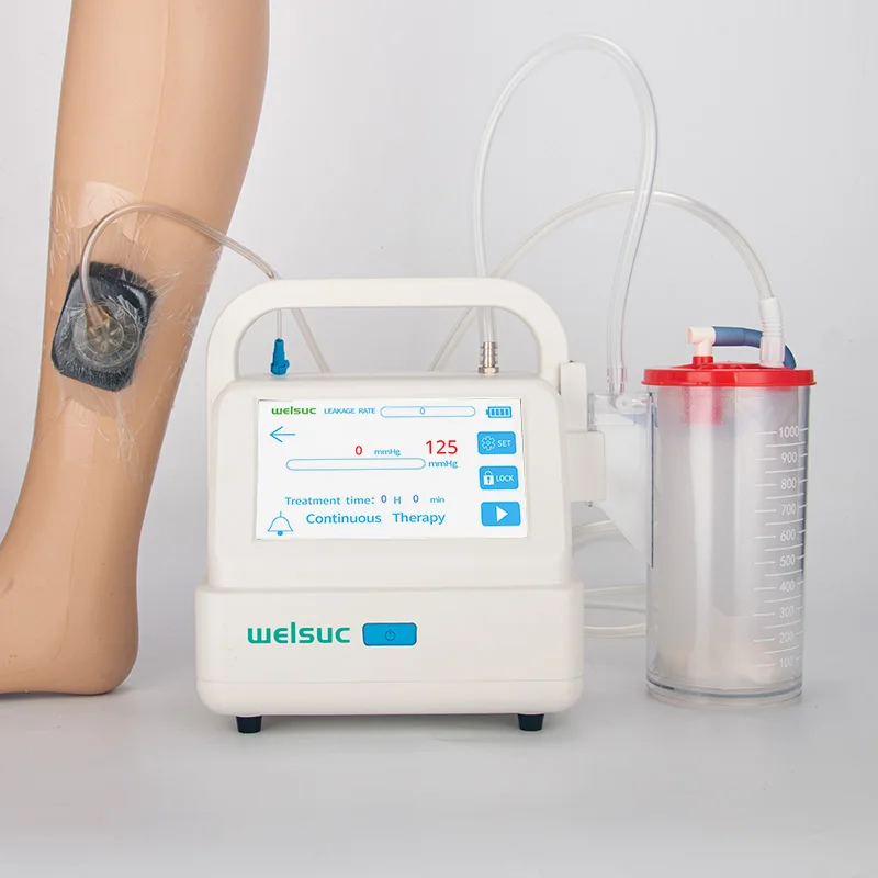 welsuc Negative Pressure Wound Therapy device Vac pump Closed Drainage machine Portable Trauma device with dressing kit NPWT