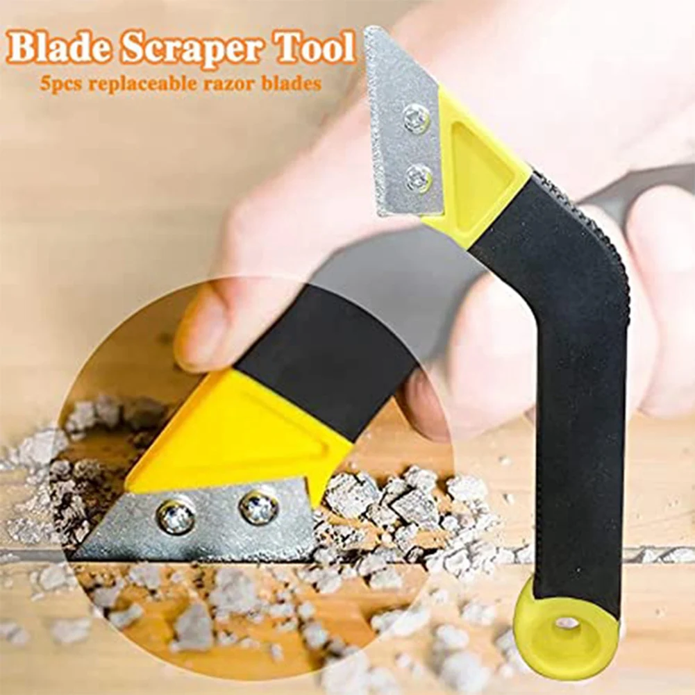 B23B Set Of 12 Grout Scraper Tools Folding Hook Knife Grout Saw Tool Band 6 Replacement Blades Tile Grout Bevel Grout Cleaner