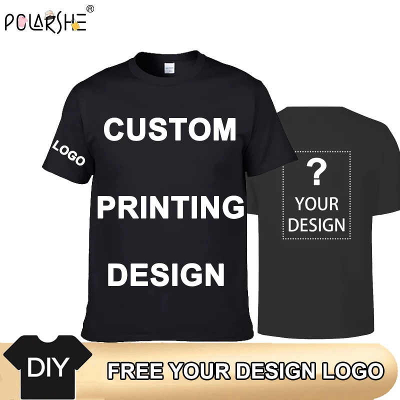 Polarshe Customized T Shirt Tee Men Women T-shirts Loose Casual Clothing Fashion Short Sleeve Personality Streetwear Tee Tops