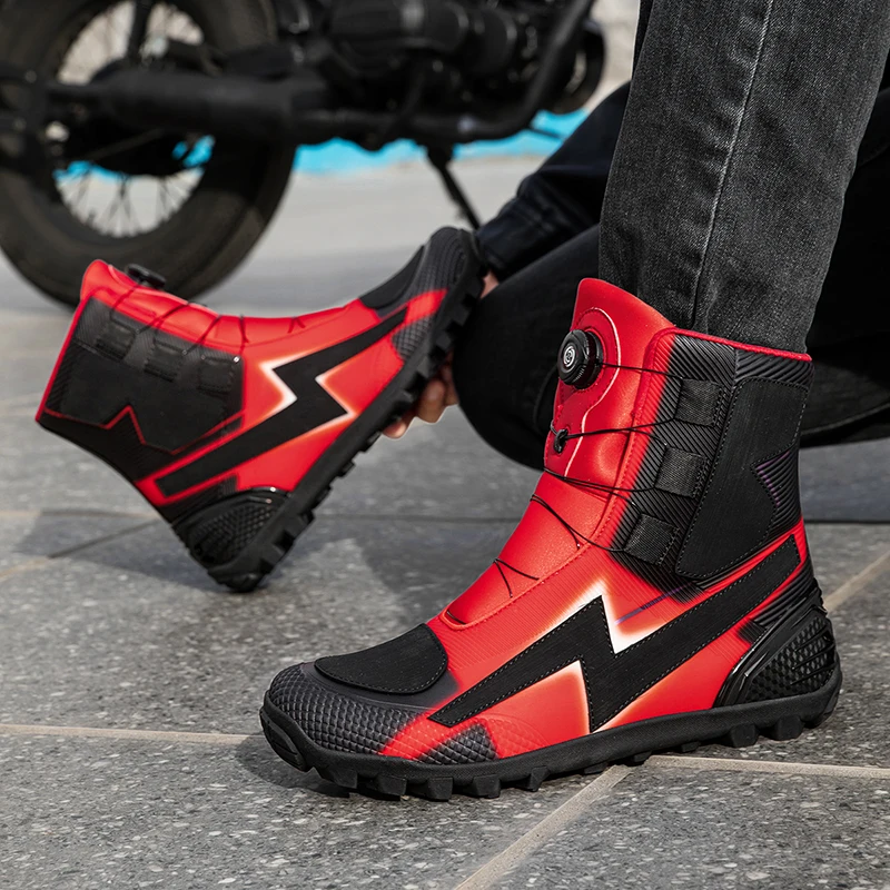 

New casual fashion professional protective riding boots men's motorcycles four season outdoor off-road comfortable riding shoes