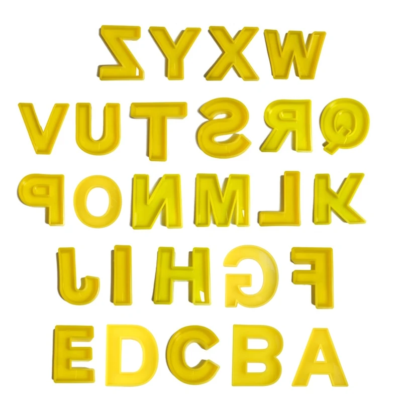 

A-Z большие алфавитные украшения, форма для эпоксидной смолы, форма для настольного украшения ручной работы