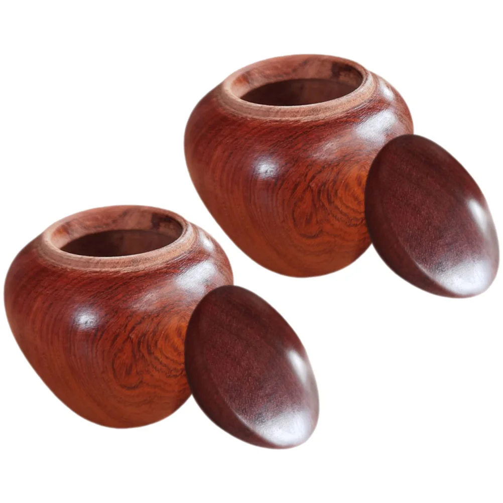 

2 Pcs Wooden Airtight Jar Small Urns for Ashes Mini Keepsake Light Weight Cremation Adult Human Pet