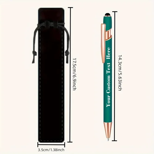 Imagen 2 del producto 15 Juegos de Bolígrafos de Metal Grabados Personalizables con Estuche Resistente + 15 Bolsas para Bolígrafos Personalizadas - Utensilios de Escritura al por Mayor para Negocios