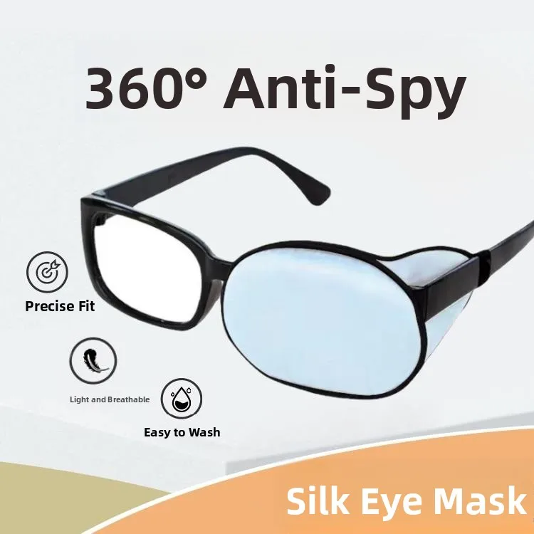 Silk Eyeglass Covers Single Eye Mask Unisex Full Coverage Blindfold Training for Weak Eyesight And Strabismus Eye Protection