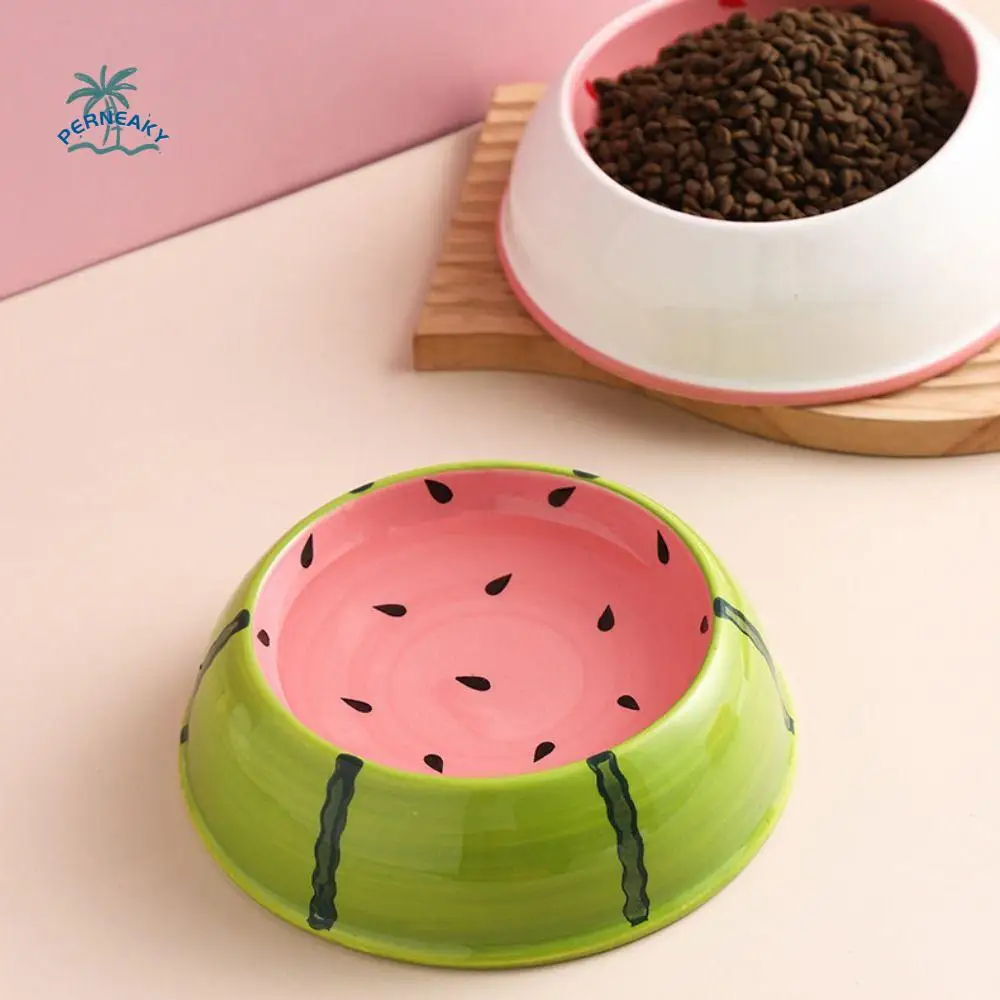 

Pet Supplies Ceramics Pet Cat Food Bowl Strawberry Watermelon Dog Food Bowl Cute Colorful Water Bowl For Pet Dog Cat