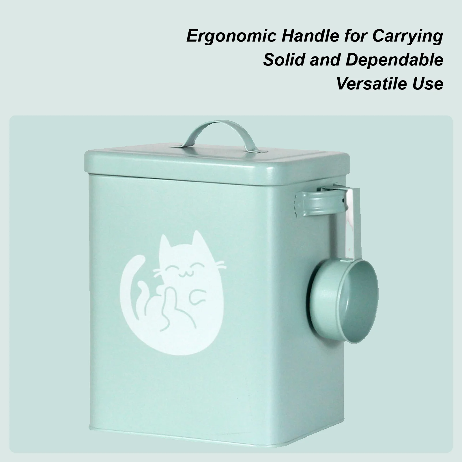 

Контейнер для хранения корма для собак, 6 л, контейнер для хранения корма для собак, герметичный с ложкой, дозатор для лакомств, защита от влаги, для дома, кухни, кладовой